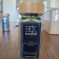 BCK Ranch Anti-inflammatory Blend freeze-dried microgreens jar