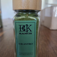 BCK Ranch Cilantro freeze-dried microgreens jar
